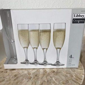 Libbey Charisma, flute wine glasses, set of 12 (3 boxes of 4)